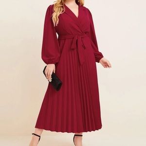 NWT Red Formal Long Sleeve Dress